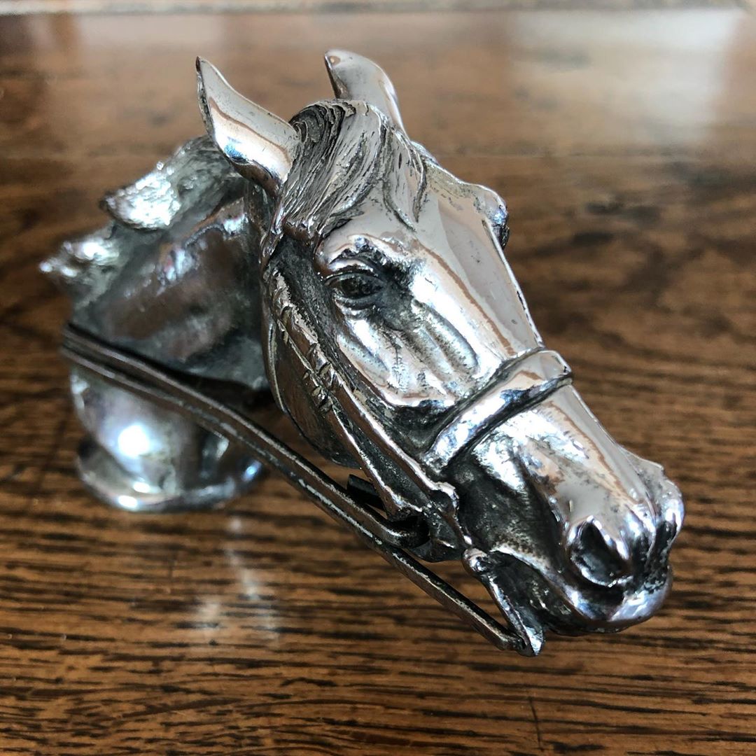 Chrome horse head detail